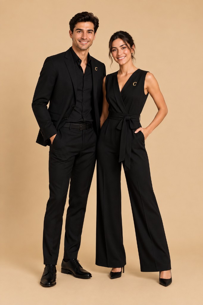Chemise noire & combinaison